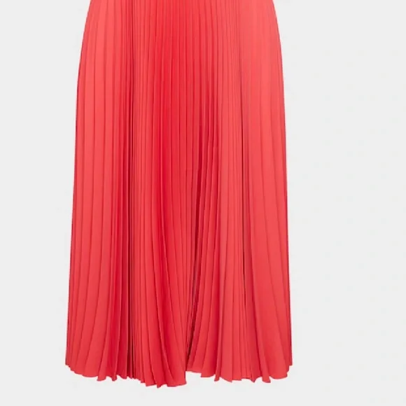 Cherry Red Accordion Dress – Babaton by Aritzia – Size 4 Pleated Midi - Picture 7 of 8